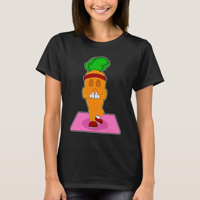Carrot Yoga Gymnastics T Shirt (Framsida)