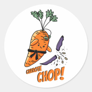Carrote Chop! Runt Klistermärke