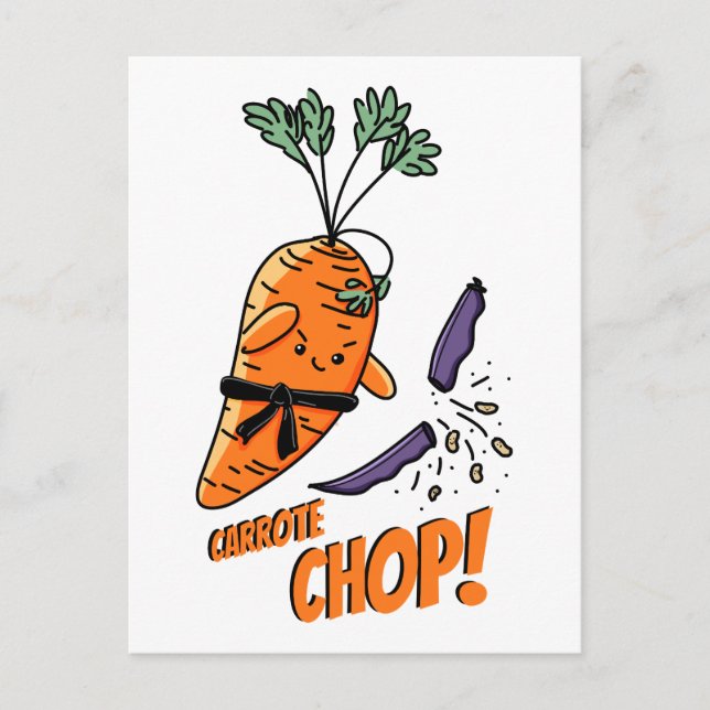 Carrote Chop! Vykort (Framsida)