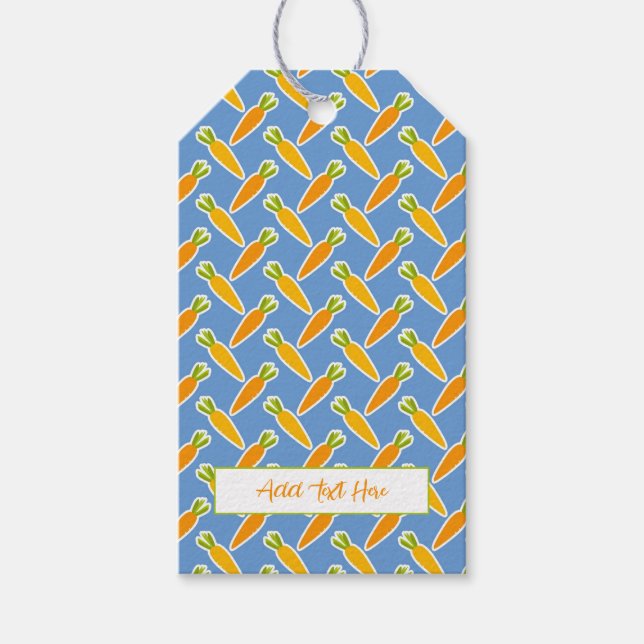 Carrots Anpassningsbar Text Påsk Vår, sommarcute Presentetikett (Framsidan)