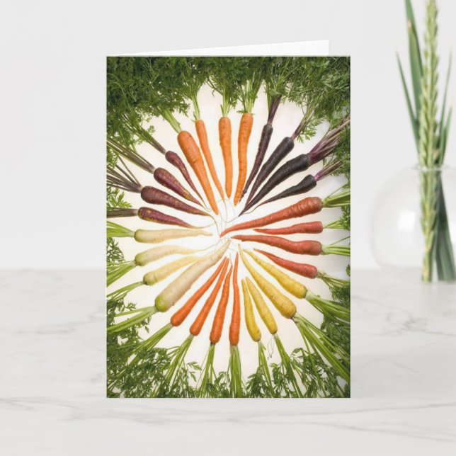 Carrots Photo Rainbow Färg Circle Mönster Veggie Kort (Framsida)