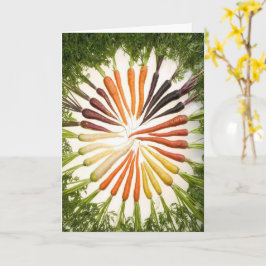 Carrots Rainbow Mönster Colorful Vegetable Garden Kort