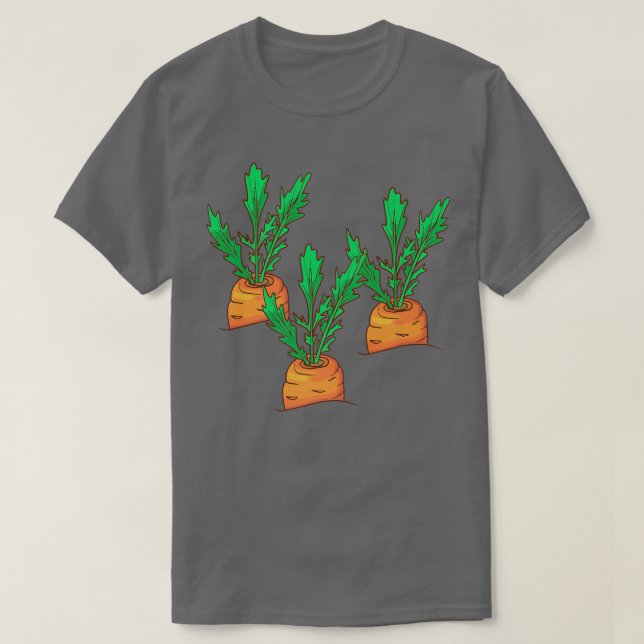 Carrots Vegetables Food Vegan Vegetarian T Shirt (Design framsida)