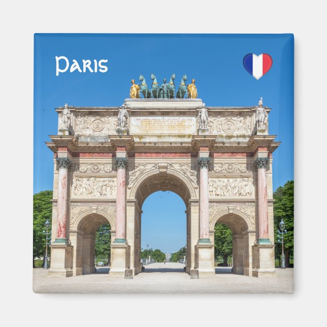 Carrousel Arch of Triumph in Paris, Frankrike Magnet (Framsidan)