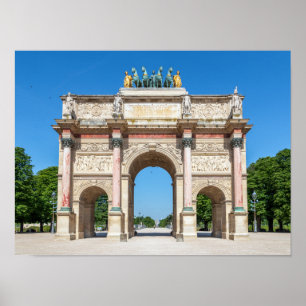 Carrousel Arch of Triumph in Paris, Frankrike Poster