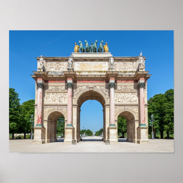 Carrousel Arch of Triumph in Paris, Frankrike Poster (Framsidan)