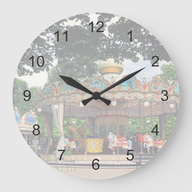 Carrousel i Tuileries, Paris, Frankrike Stor Klocka (Framsida)