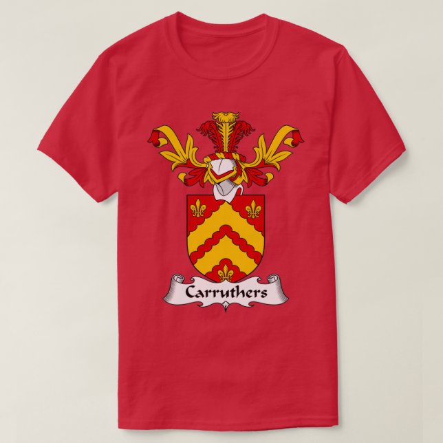 Carruthers Coat of Arms Family Crest  T Shirt (Design framsida)