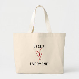 Carry Bag för kvinnor | Jesus Kärlek Alla | Jumbo Jumbo Tygkasse