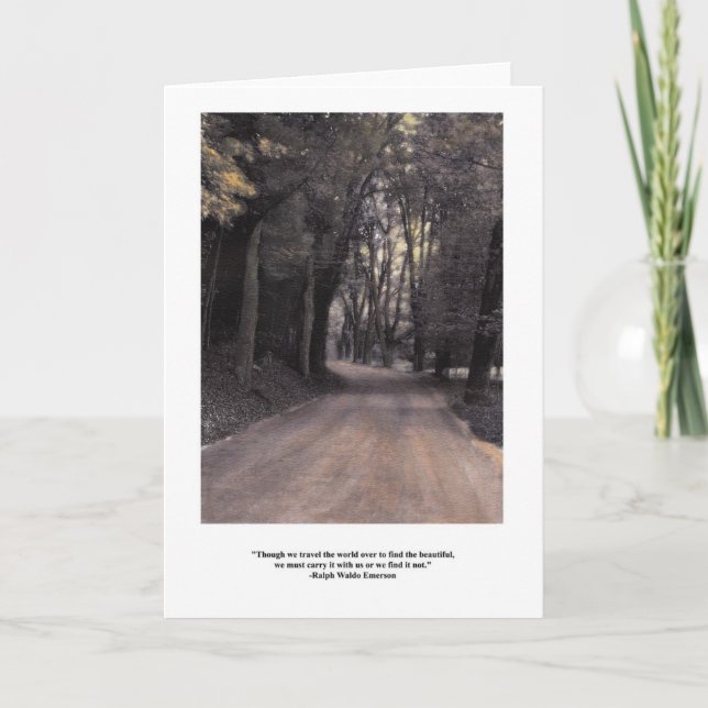 Carry Beauty Inside Emerson Quote Kort (Framsida)