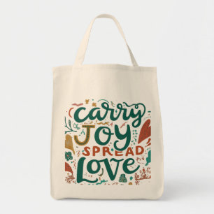 Carry Joy, Spread Kärlek - Livsmedel Tote Bag Tygkasse