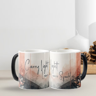 Carry Light, Leave Sparkles Mugg - Akvarellblommor