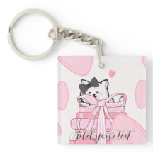 Carry Love & Books – Cat Acrylic Keychain