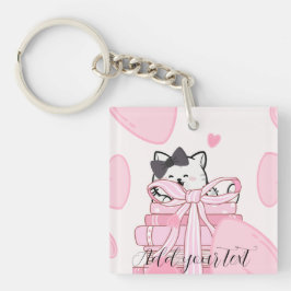 Carry Love & Books – Cat Acrylic Keychain
