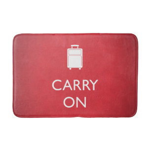 CARRY ON - Luggage - Funny Red Badrumsmatta