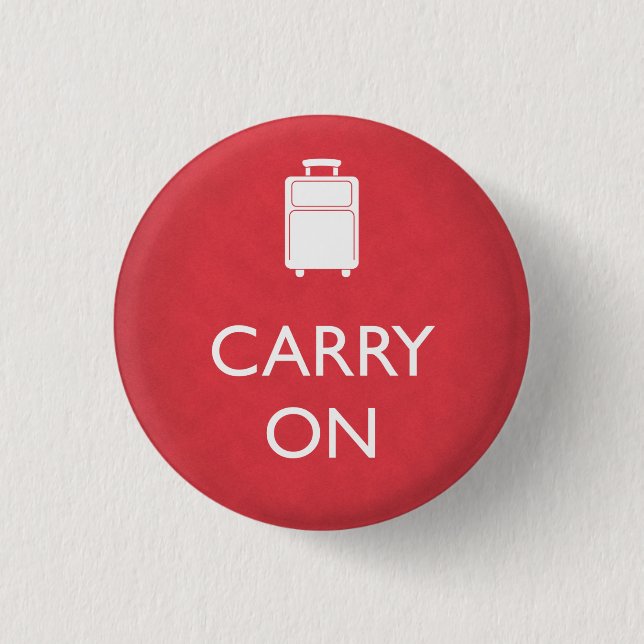 CARRY ON - Luggage - Funny Red Knapp (Framsida)