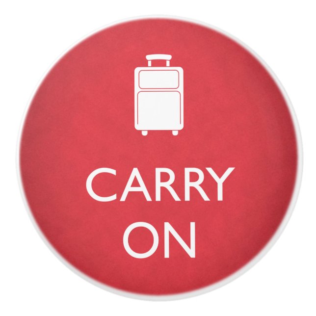 CARRY ON - Luggage - Funny Red Knopp (Framsidan)