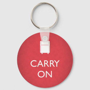 CARRY ON - Luggage - Funny Red Nyckelring