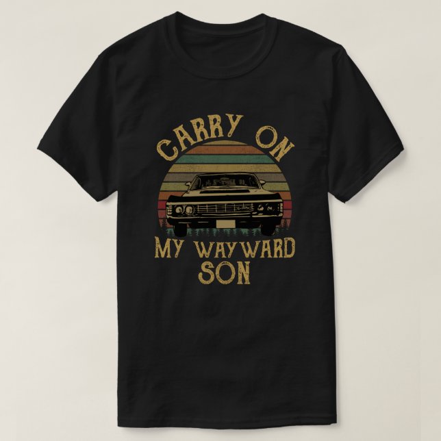 Carry On Wayward Son T Shirt (Design framsida)