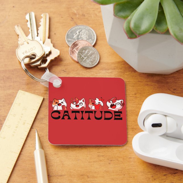 Carry Your Cat – Cute Cat Keychain 🐾💖 Nyckelring (Skrivbord)