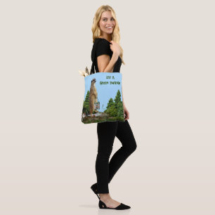 Carryall 'Grönt' Meerkat Animal Tygkasse