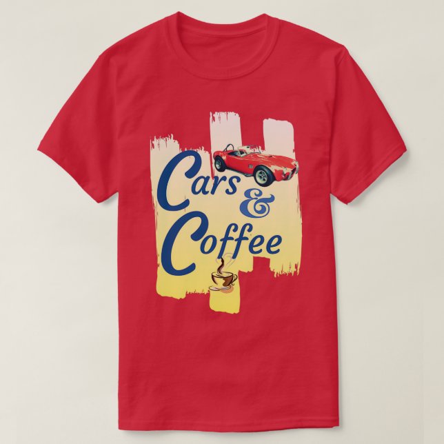 Cars Coffee T Shirt (Design framsida)