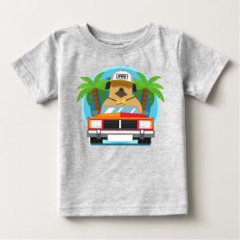 Cars för barn Tävla Funny Bumper Retro-nota T Shirt