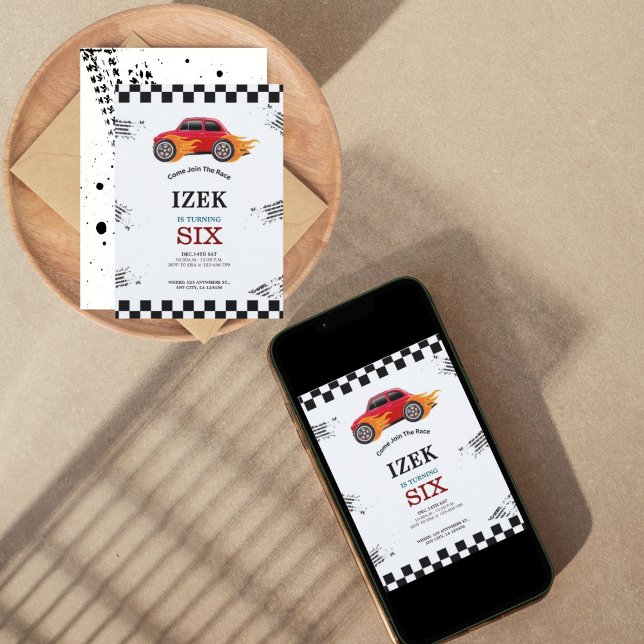 Cars Julkort (Race Car Birthday Party)