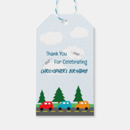 Cars Kids Boy Birthday Presentetikett