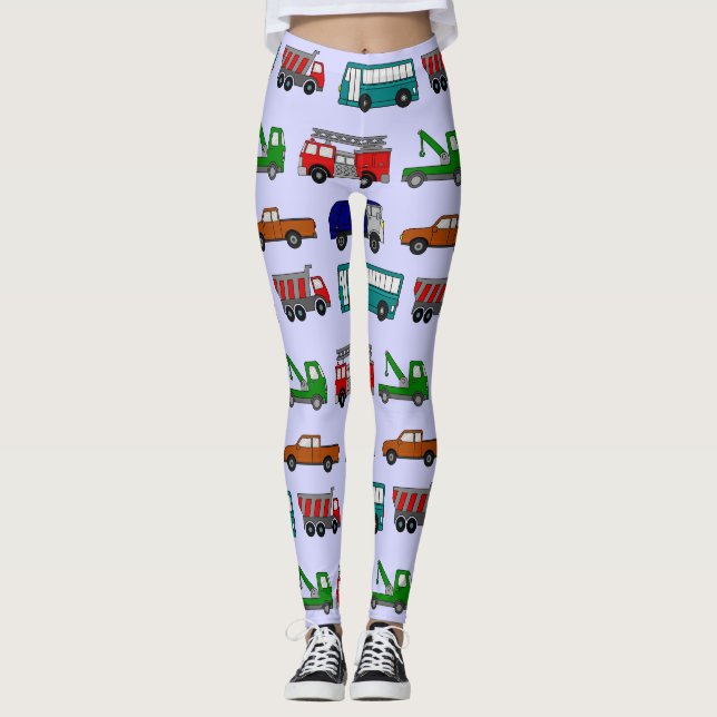 Cars, Lastbilar, Buss Leggings (Framsida)