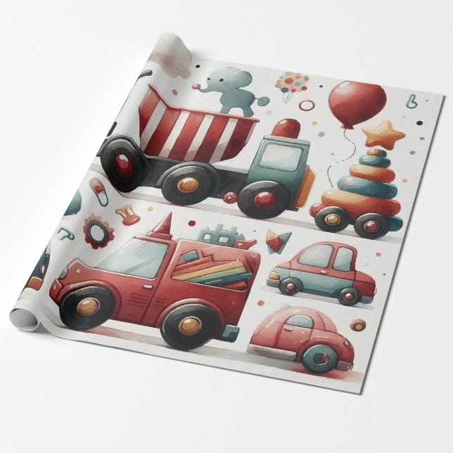 Cars leksak Wrapping Papper Presentpapper (Utrullad)