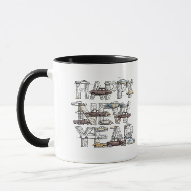 cars lovers mug for new year mugg (Vänster)