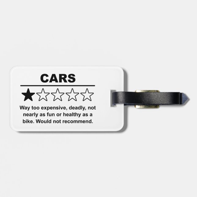 Cars One Star Rating Bagagebricka (Baksida Vågrät)