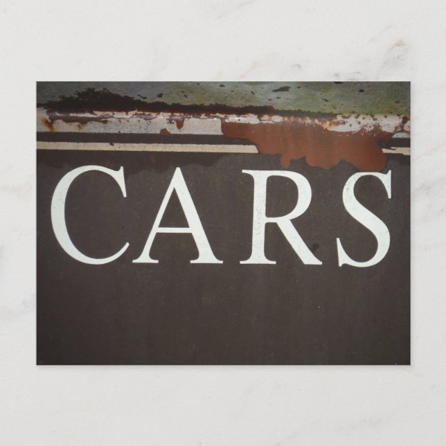 CARS Tow Lastbil Vintage bil-tecken Vykort (Framsida)