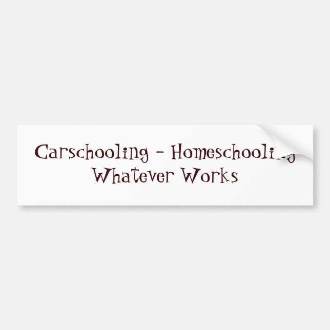 Carschooling - Homeschooling spelar ingen roll Bildekal (Framsidan)