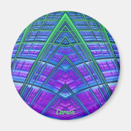 CARSON ~ Blue, Grönt and Lila ~Abstrakt Fractal Magnet