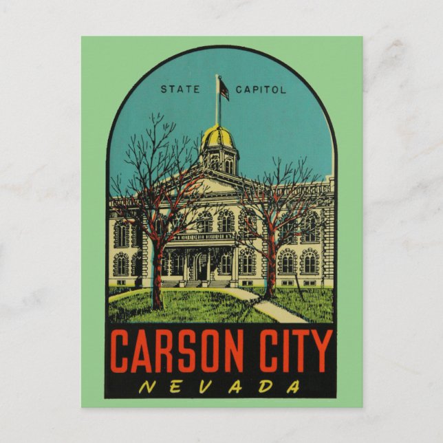 Carson City, Nevada Postcard Vykort (Framsida)
