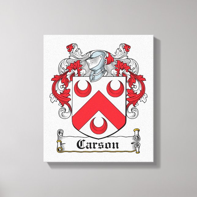 Carson Family Crest Canvastryck (Framsida)