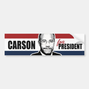 Carson för rikliga vit och blått för president bildekal
