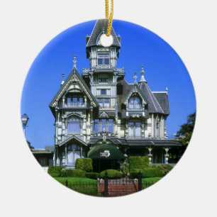 Carson Mansion i Eureka, Kalifornien Julgransprydnad Keramik