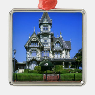 Carson Mansion i Eureka, Kalifornien Julgransprydnad Metall