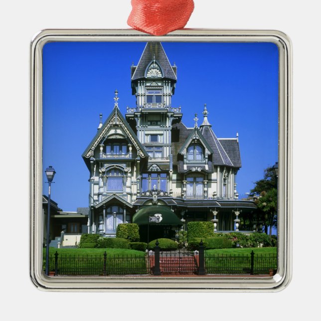 Carson Mansion i Eureka, Kalifornien Julgransprydnad Metall (Framsidan)