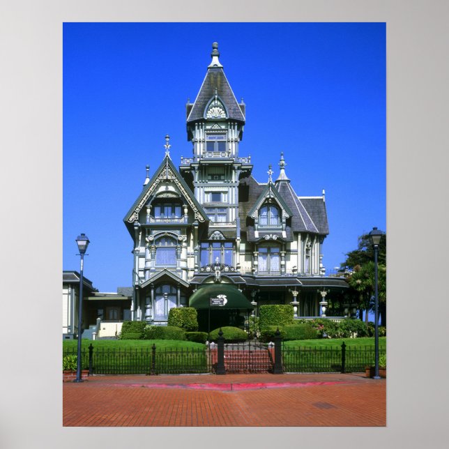 Carson Mansion i Eureka, Kalifornien Poster (Framsidan)
