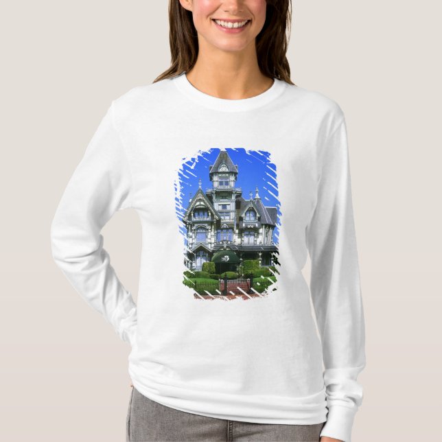 Carson Mansion i Eureka, Kalifornien T-shirt (Framsida)