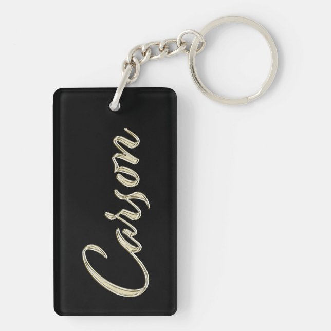 Carson Name whitegold Schlüsselanhänger Anhänger (Baksidan)