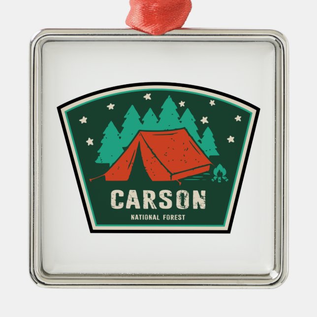 Carson National Forest Camping Julgransprydnad Metall (Framsidan)