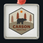 Carson National Forest New mexico Bear Julgransprydnad Metall<br><div class="desc">Carson National Forest är en nationalskog i norra New mexico och ett underbart basläger för spårgång,  cykling,  bergsbikning,  paddling,  vandring,  jakt,  camping,  klättring m.m.!</div>