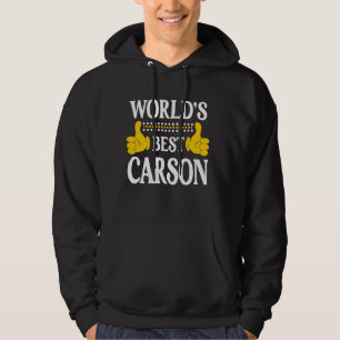 Carson Surname Team Family Efternamn World's Best Hoodie