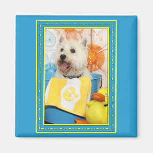 Carson - västra höglands- Terrier -6 Magnet
