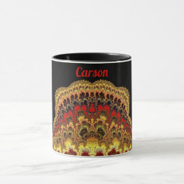 CARSON ~ Zany Mönster ~ Red Gult and Black Mugg